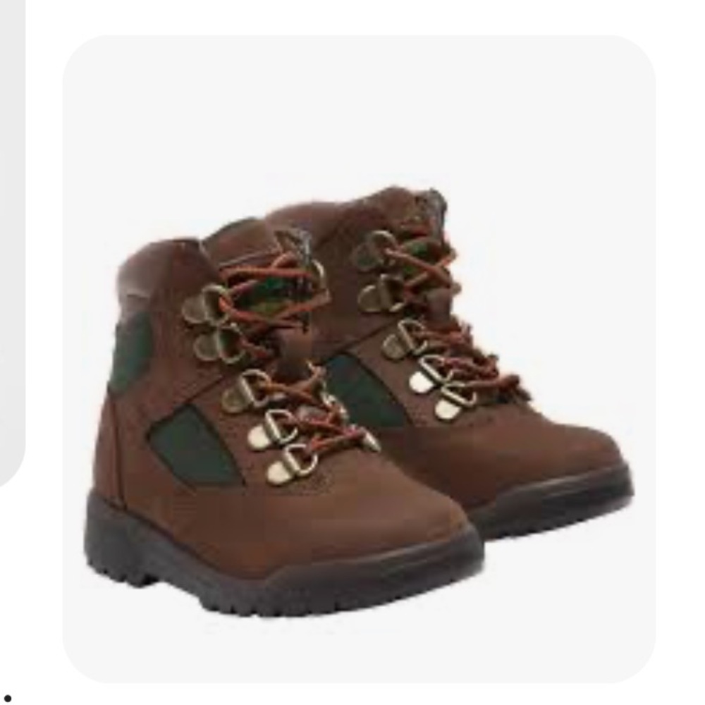 Kids Brown Timberland Hiking Boots - Durable Outdoor Shoes - Picture 2 of 8